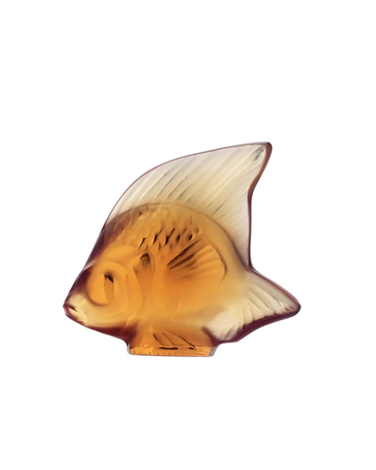 Lalique Amber Angelfish Figurine