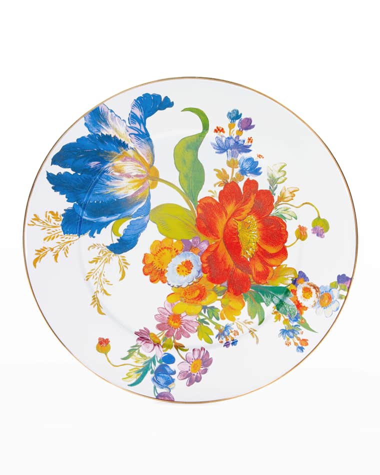 MacKenzie-Childs Flower Market Serving Platter, White