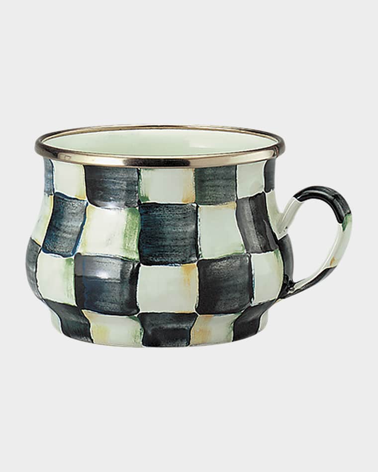 MacKenzie-Childs Courtly Check 10-oz. Enamel Teacup