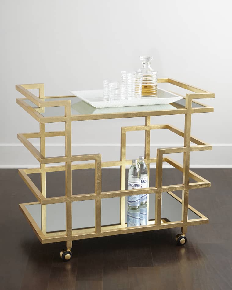 Worlds Away Azalea Bar Cart