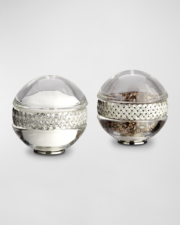 L'Objet Braid Platinum-Plated Salt & Pepper Shakers, Set of 2