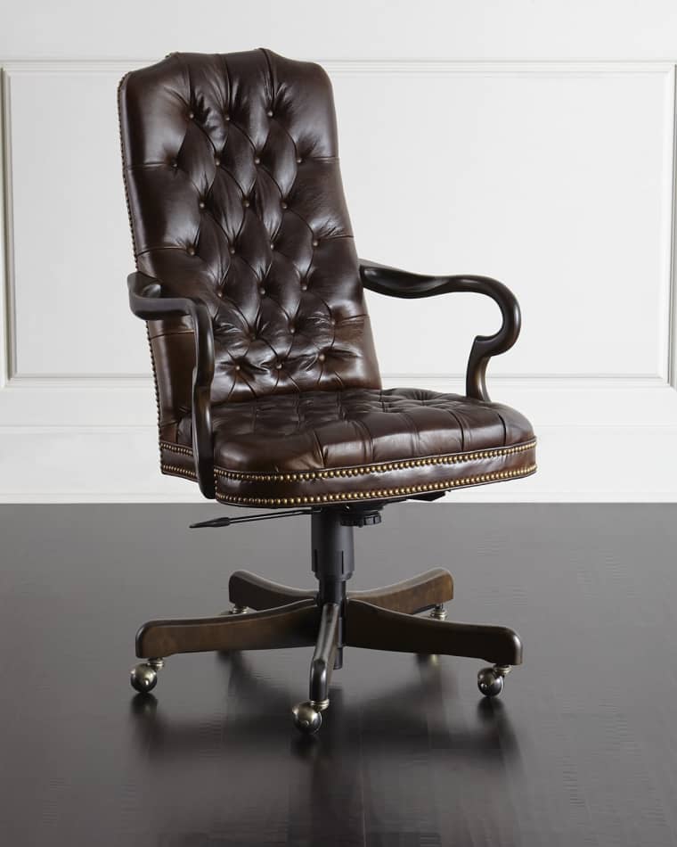 Massoud Blevens Tufted-Leather Office Chair
