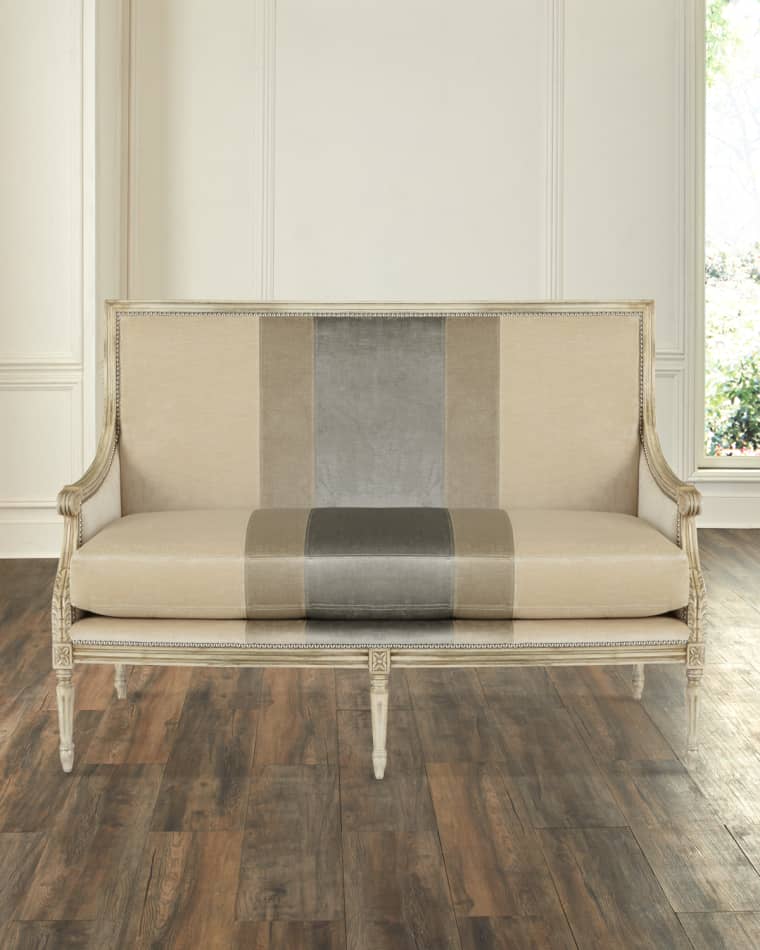 Massoud Lilah Buff Colorblock Settee