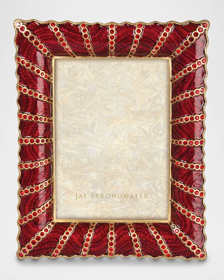 Jay Strongwater Blair Ruffled Edge Picture Frame, 5" x 7"