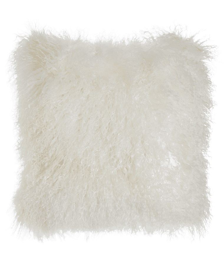 Massoud White Tibetan Lamb Pillow