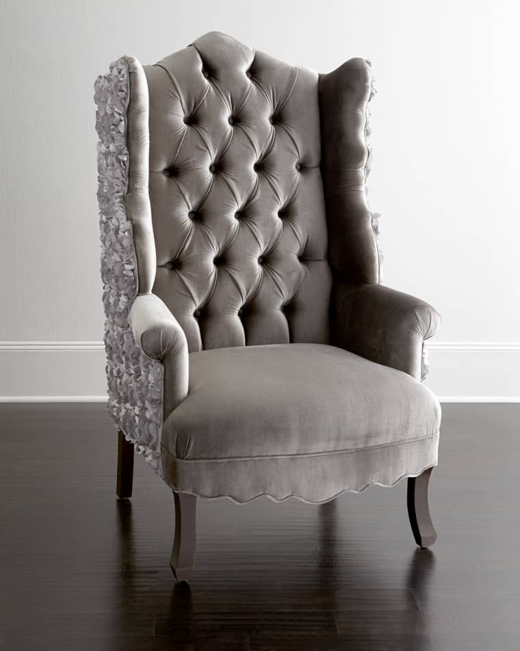 Haute House Isabella Rosette Wingback Chair