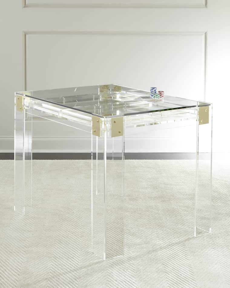 Interlude Home Miranda Acrylic Backgammon Table
