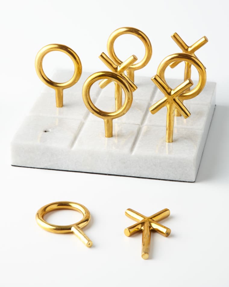 Jonathan Adler Brass Tic Tac Toe Set