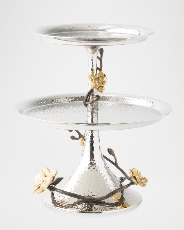 Michael Aram Gold Orchid Two-Tier Etagere