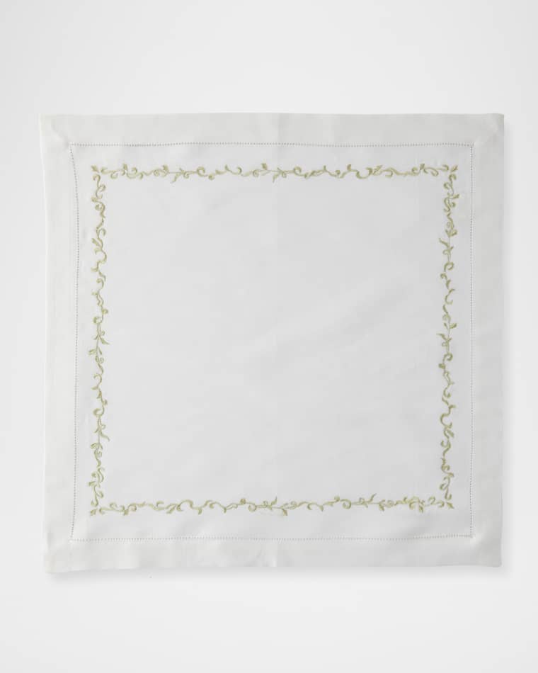 Nomi K Gold Wave Embroidered Napkin