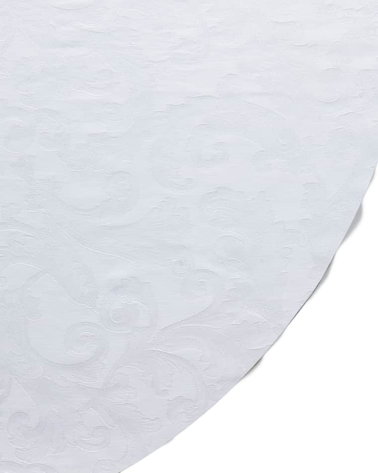 Sferra Acanthus Jacquard Round Tablecloth, 90"Dia