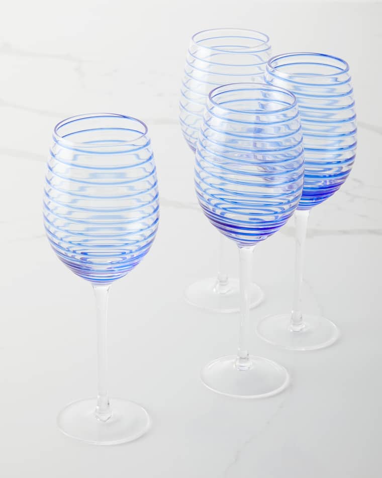 Neiman Marcus Spiral Wine Glasses, Set of 4