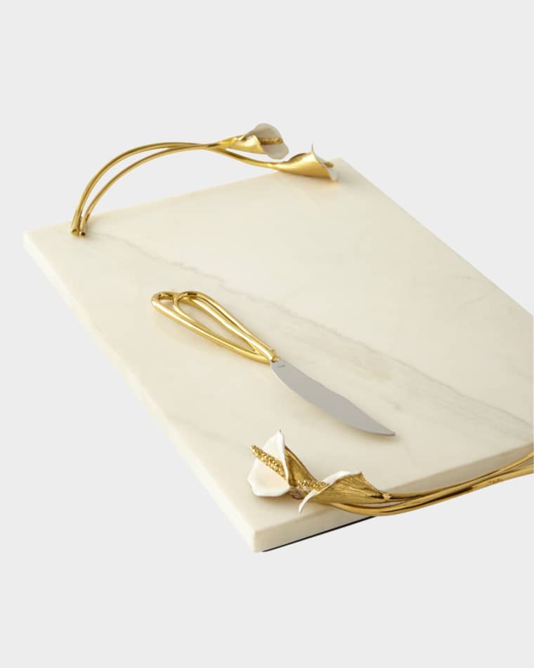 Michael Aram Calla Lily Cheese Board with Knife