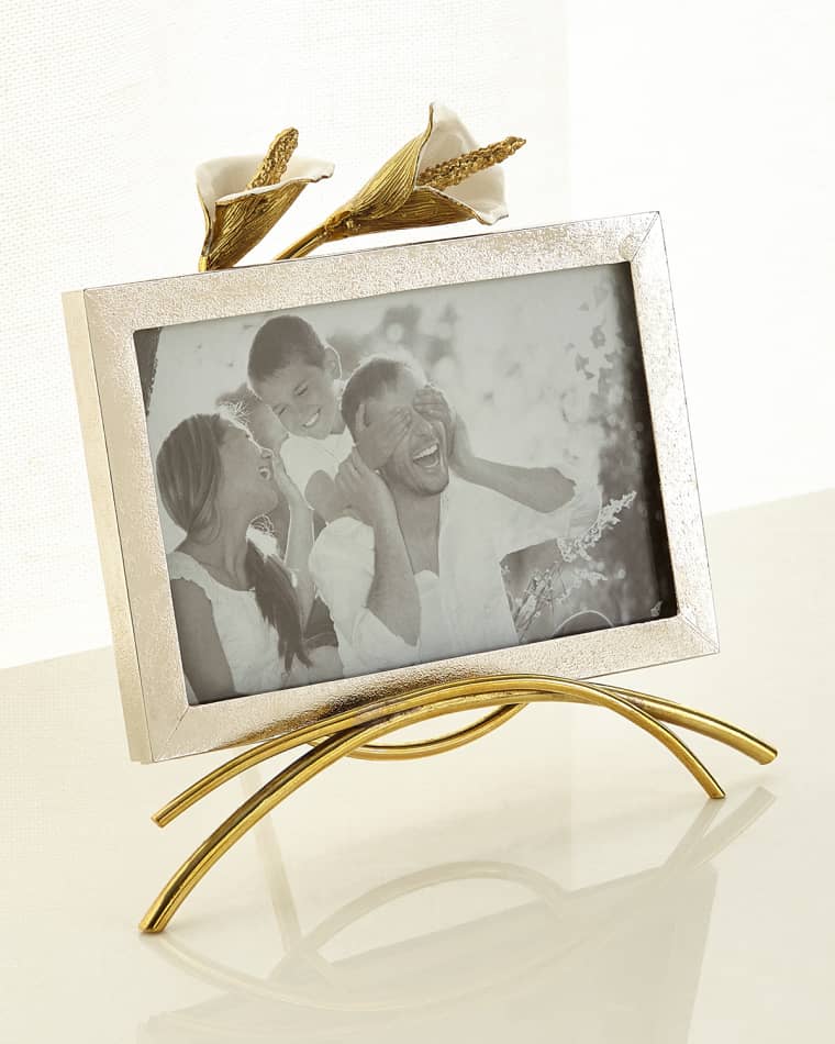 Michael Aram Calla Lily Easel Picture Frame, 4" x 6"