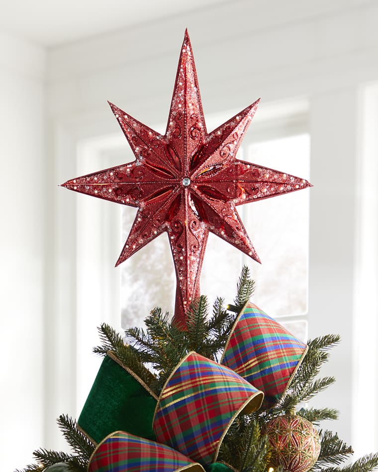 Christopher Radko Ruby Stellar Christmas Tree Topper