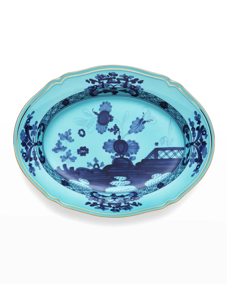 GINORI 1735 Oriente Italiano Oval Platter, Iris