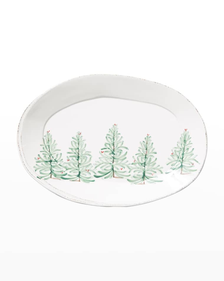 Vietri Lastra Holiday Oval Platter
