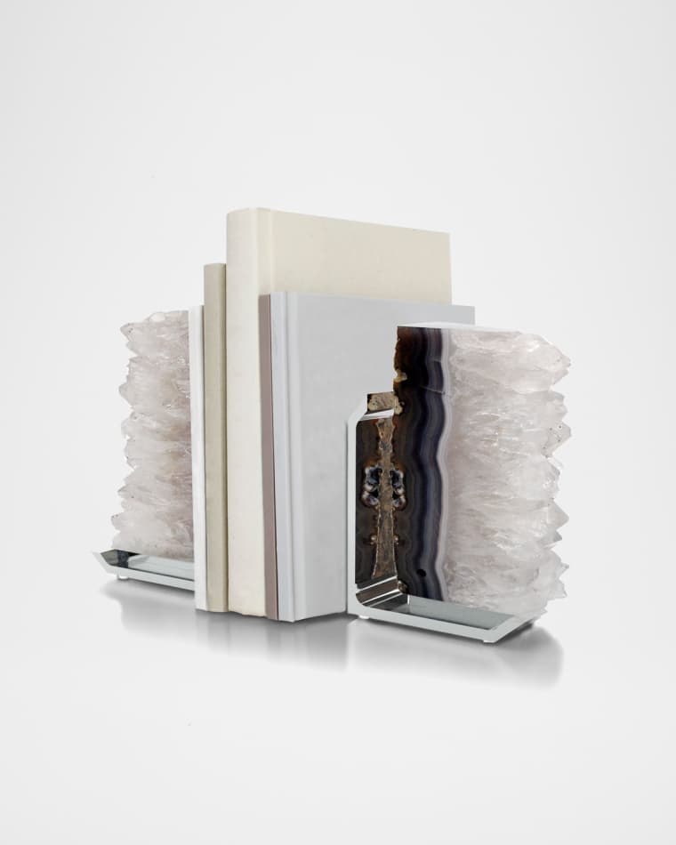 ANNA New York FIM Agate Druzy Bookends