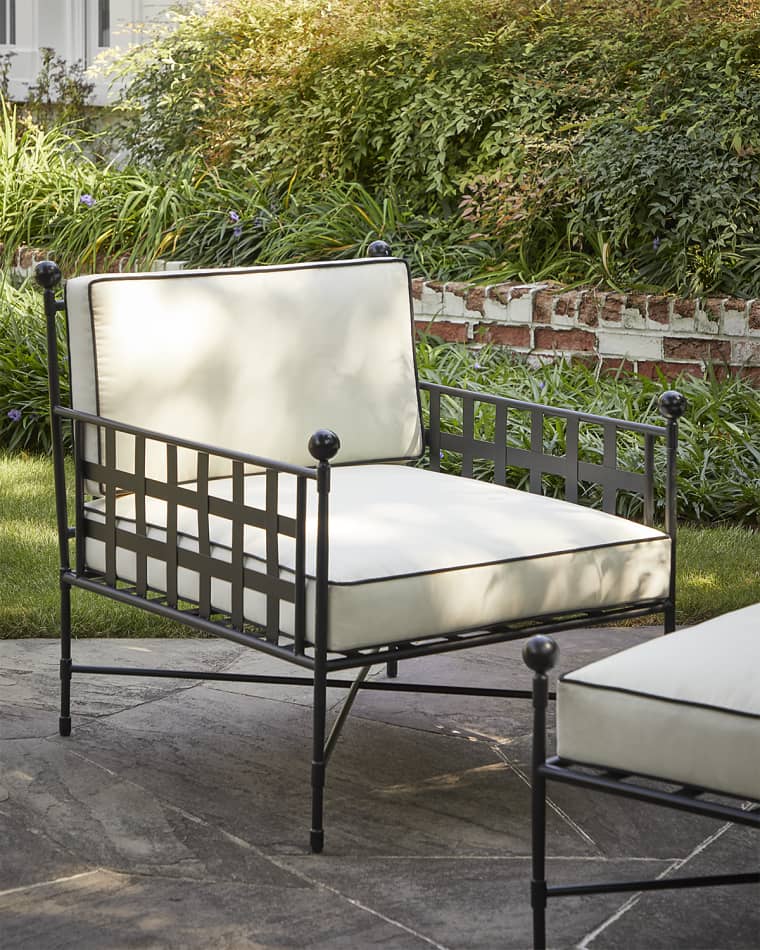 Neiman Marcus Avery Neoclassical Outdoor Lounge Chair