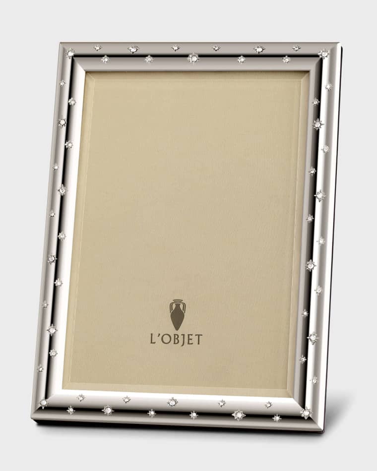 L'Objet Stars Platinum Picture Frame, 4" x 6"