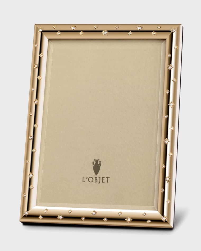 L'Objet Stars Gold Picture Frame, 4" x 6"