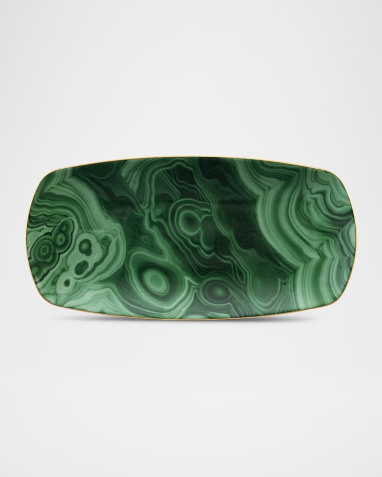 L'Objet Malachite Rectangular Tray