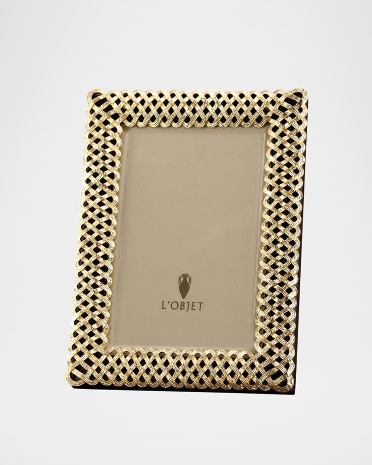 L'Objet Gold Braid 5" x 7" Picture Frame