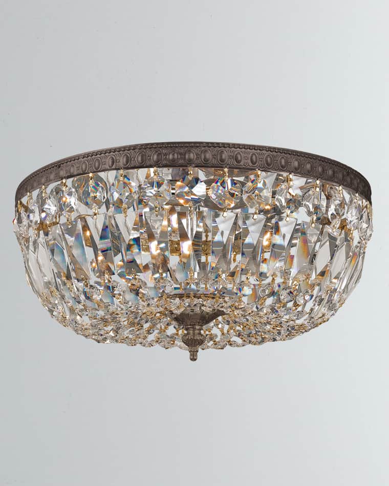 SWAROVSKI 3-Light Clear Hand Cut Ceiling Mount