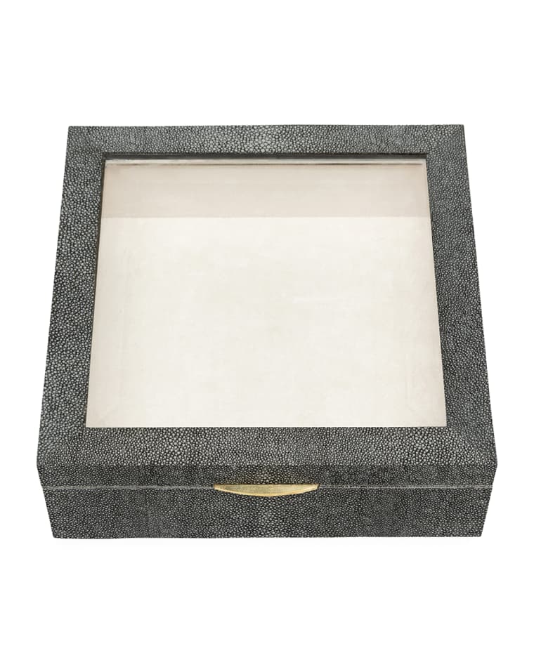 Pigeon and Poodle Henlow Square Faux-Shagreen Display Box