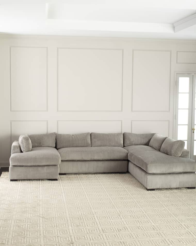 Old Hickory Tannery Mitchell Upholstered Sectional Sofa (Right Facing) 136.5"