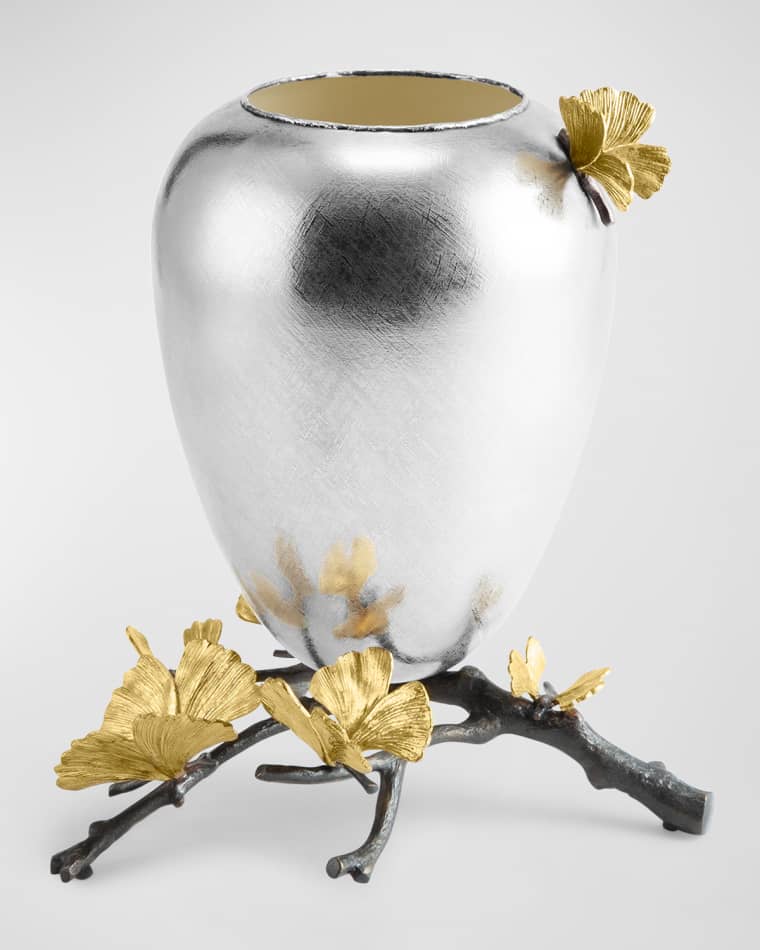 Michael Aram Butterfly Ginkgo Vase, Medium