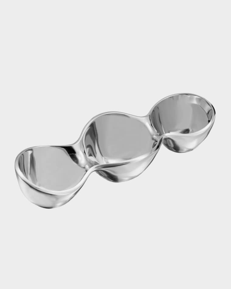 Nambe Triple Condiment Server