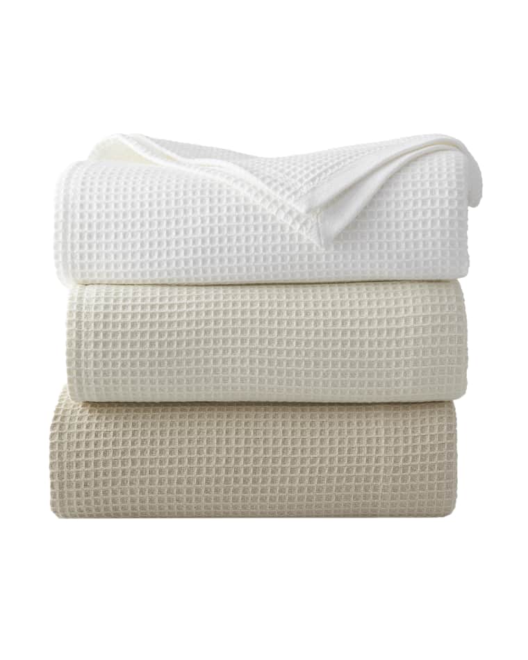 Sferra Kingston Twin Waffleweave Blanket, 80" x 100"