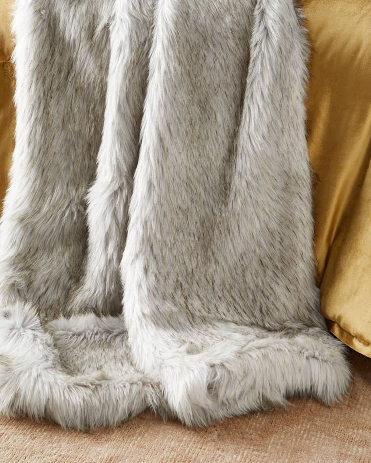 Lili Alessandra Faux Fur Throw