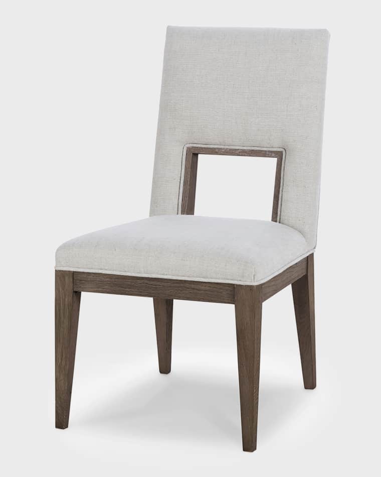 Century Furniture Kendall Linen Cutout Side Chair