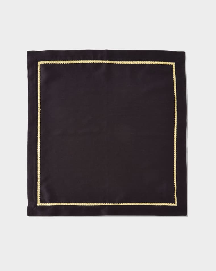 Nomi K Gold Braided Trim Napkin