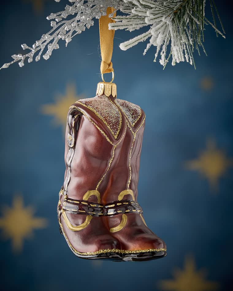 Neiman Marcus Cowboy Boots Christmas Ornament