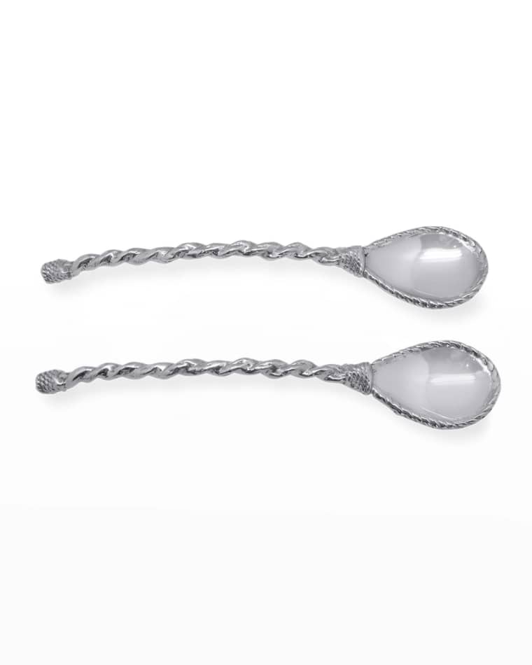 MARIPOSA Rope Spoon & Spreader Set Silver 