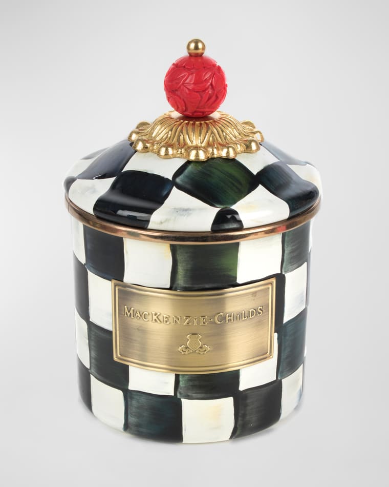 MacKenzie-Childs Courtly Check Enamel Canister