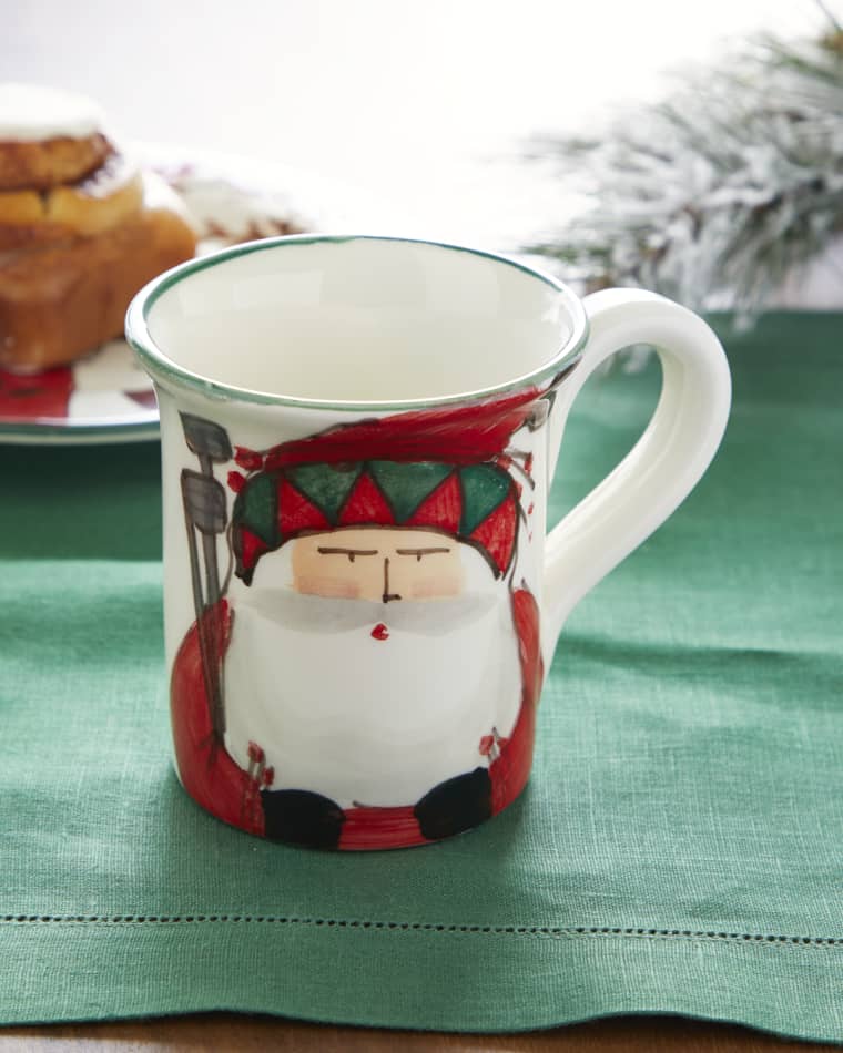 Vietri Old St. Nick Golfing Mug