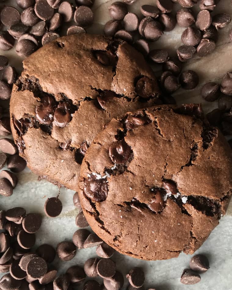 The Naughty Cookie Vegan Double Chocolate Chip Cookies