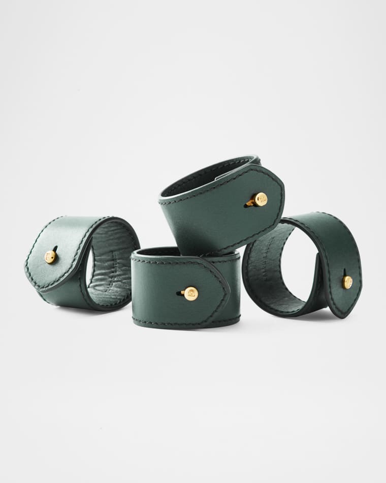 Ralph Lauren Home Wyatt Leather Napkin Rings, Set of 4