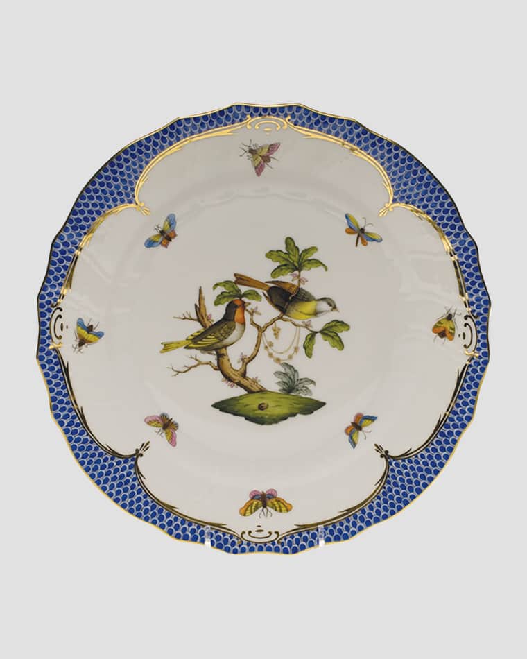 Herend Rothschild Blue Motif 11 Dinner Plate