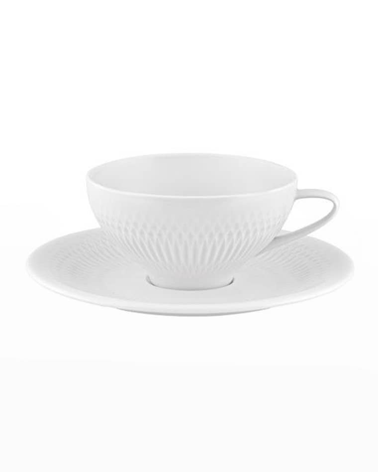 Vista Alegre Utopia Teacups & Saucers, Set of 2