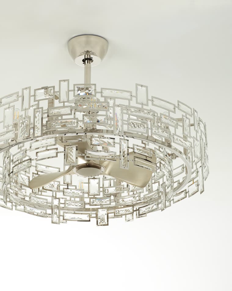John-Richard Collection 8-Light Crystal Trim Fandelier