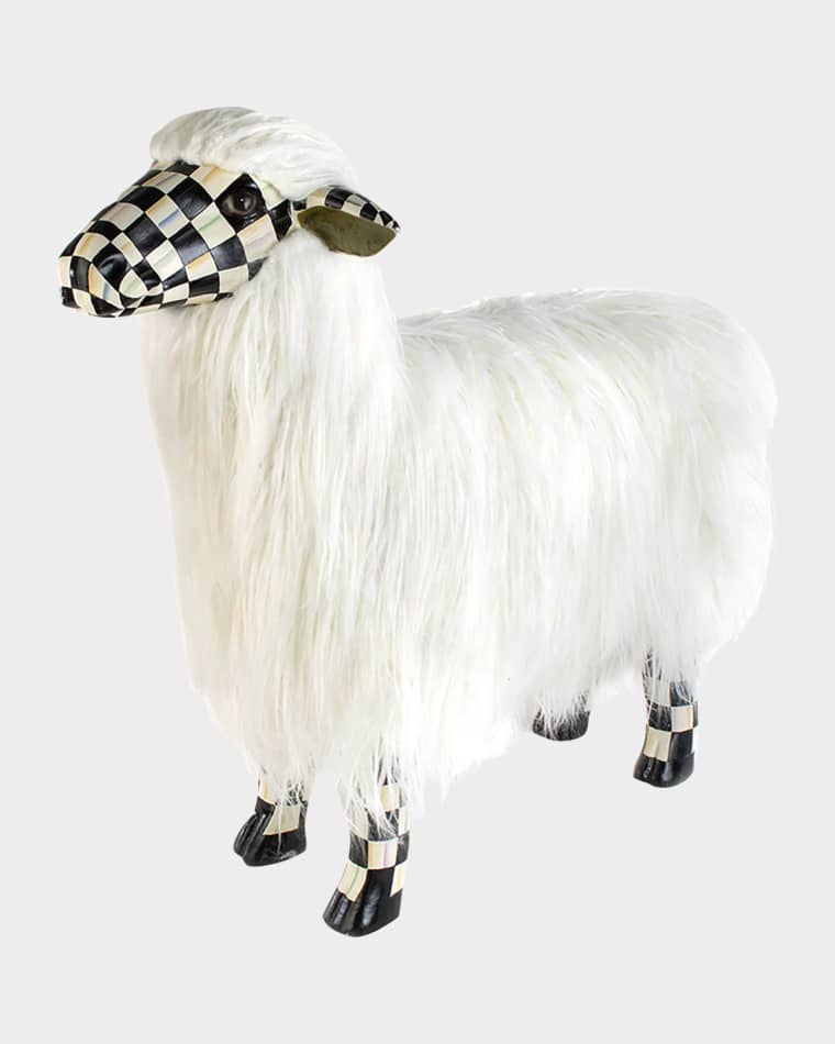 MacKenzie-Childs Courtly Check Large White Sheep
