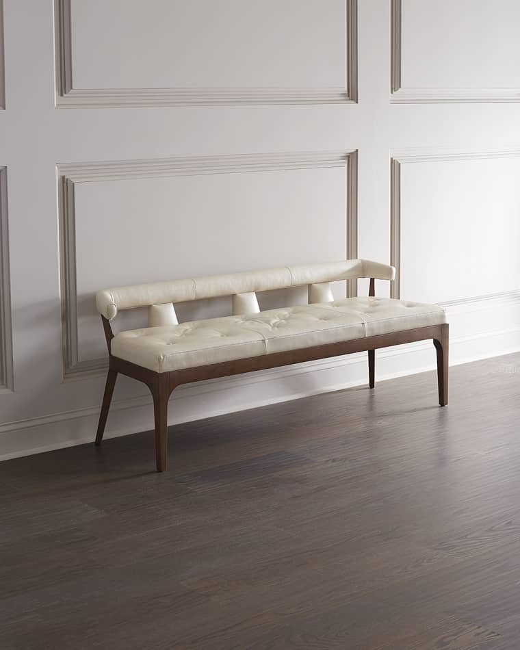 Global Views Moderno Leather Bench