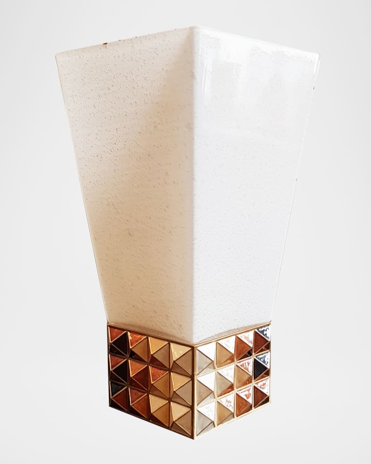 Jay Strongwater Topaz Pyramid Vase