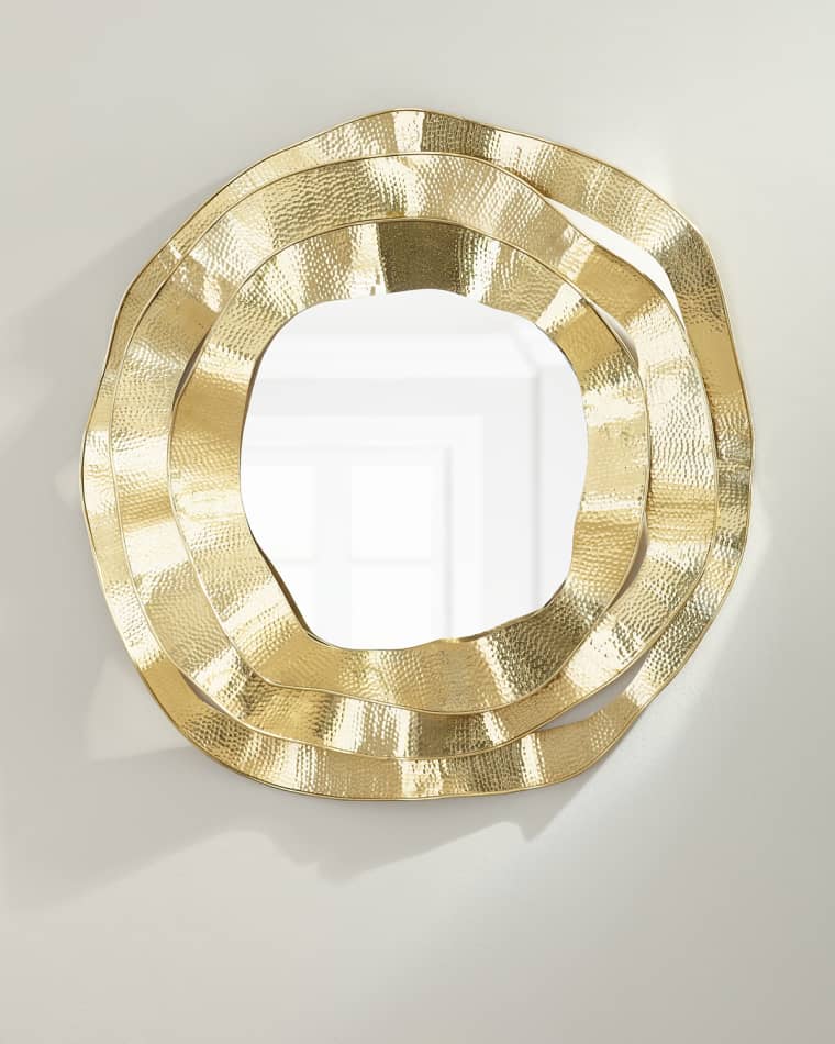 John-Richard Collection Ripple Brass Mirror