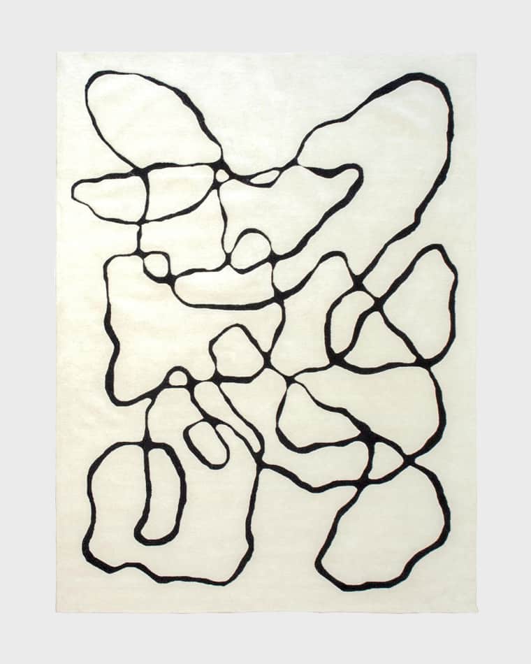 William D. Scott for Global Views Squiggle Hand-Tufted Rug, 9' x 12'